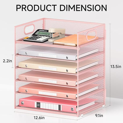 6 Tray Paper Organizer Letter Tray - Image 2