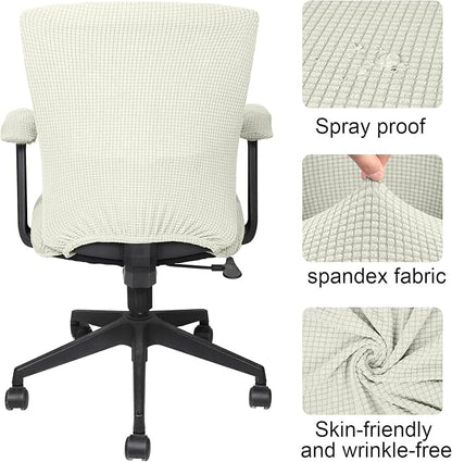 Tallew 4 Pcs Office Chair Covers Set Computer Universal Protective Stretchable - Image 3