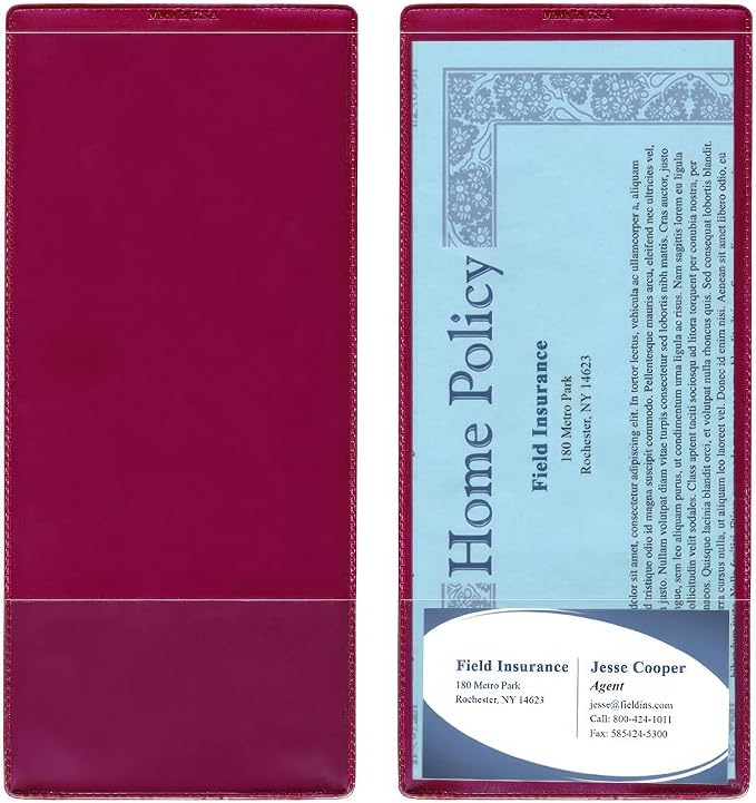 StoreSMART® - Metallic Maroon Plastic Policy/Lotto Ticket Holders - 200-Pack - by StoreSMART