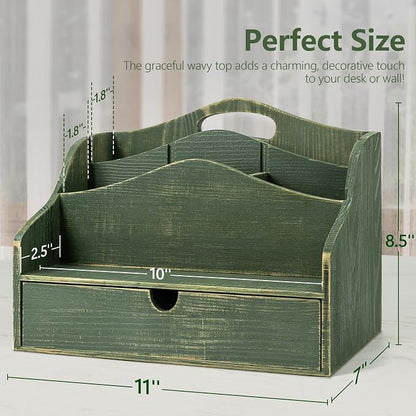 Pine Wood Mail Organizer for Desk - Image 2