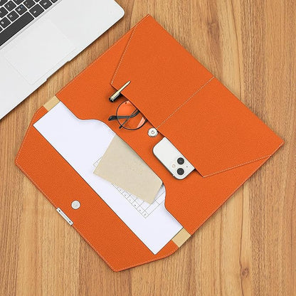 VANRA File Folder Document Holder Organizer Waterproof Portfolio Leather Folder - Image 3