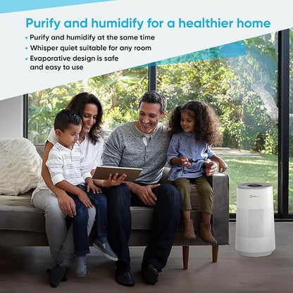 Air Purifier and Humidifier Combo All in One for Bedroom - Quiet 2 in 1 Smart Air Humidifier and Purifier for Home - Use Year-round for up to 1100 sq ft - InvisiClean AquaNova - Image 9