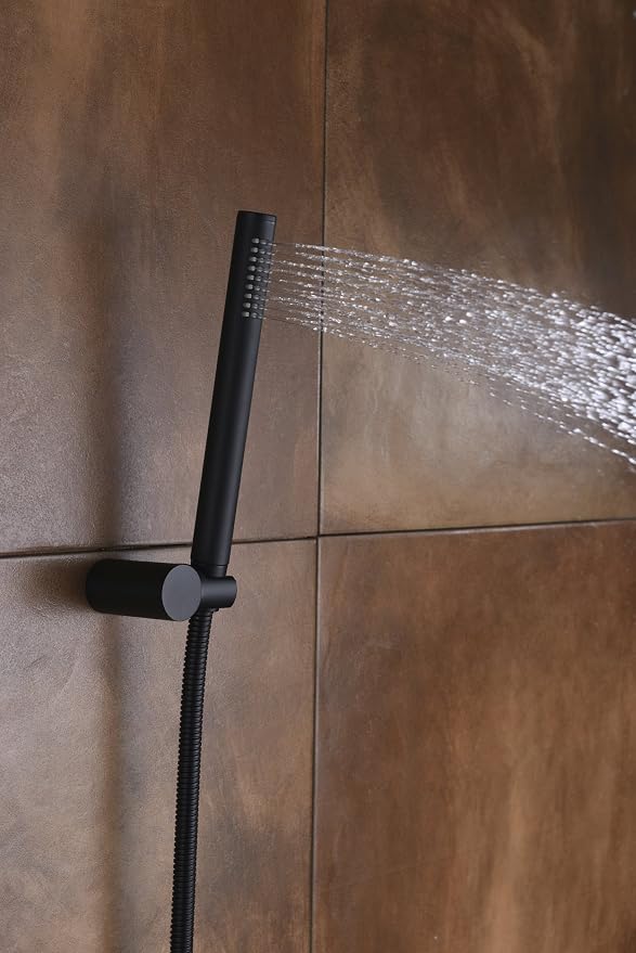 Black Shower Fixtures, Matte Black Shower Faucet Set, Black Shower System with Rain Shower and Handheld,sumerain - Image 4