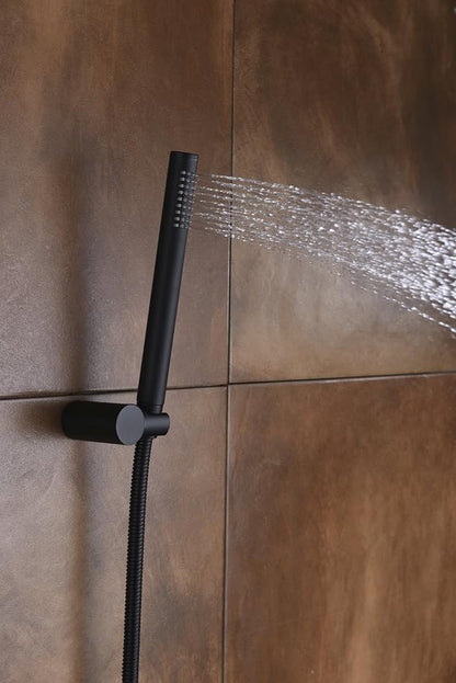 Black Shower Fixtures, Matte Black Shower Faucet Set, Black Shower System with Rain Shower and Handheld,sumerain - Image 4