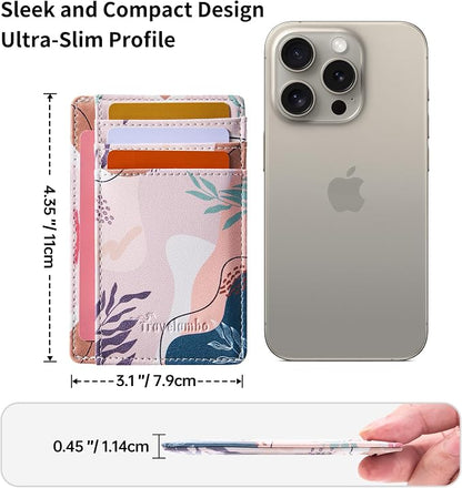 Travelambo Front Pocket Minimalist Leather Slim Wallet RFID Blocking Medium Size - Image 5