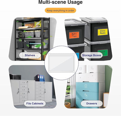 IMAGAME Clear Adhesive Business Card Pocket swith Side Open - Image 4