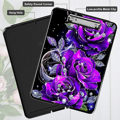 Purple Rose 01 A4 Clipboard - Image 5