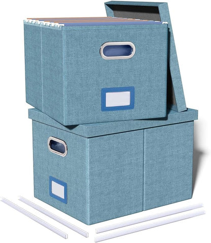 Oterri 2 Pack File Storage Organizer, Filing Box, Portable File Box by Oterri