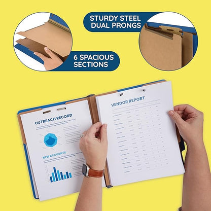 10 Blue Classification Folders - Image 3