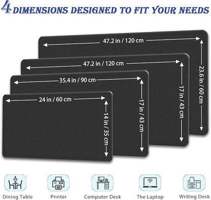 Large Desk Pad, 47.2" x 17" PU Leather Desk Mat - Image 2
