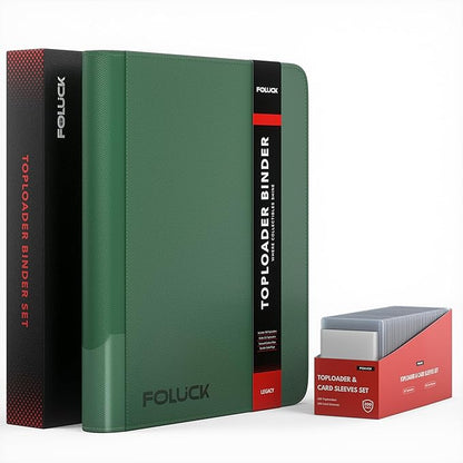 Foluck 9 Pocket Top Loader Binder, Holds 252 Toploaders, Side-Loading Trading by Foluck