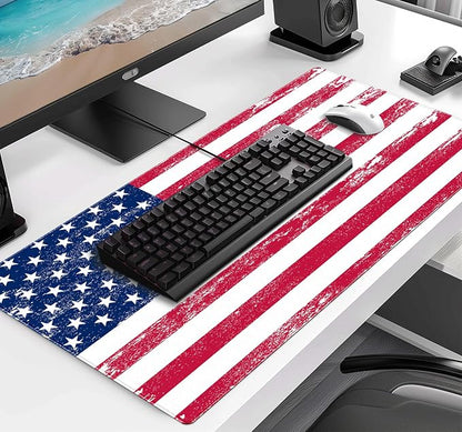 American Flag XXL Large Mouse Pad, Gaming and Home Stitching Side Table Mat | - Image 3