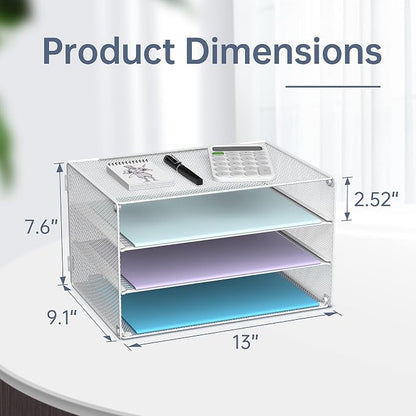 DALTACK 3 Tier Letter Tray Paper Organizer - Image 4