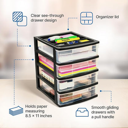 Gracious Living 4 Drawer Desktop & Countertop Organizer w/Organization Lid - Image 4