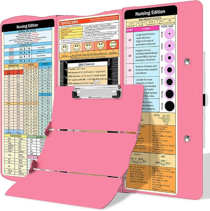 Nursing Clipboard Foldable Clipboard Medical: Edition Cheat Sheets Aluminum 3 by Trustnice