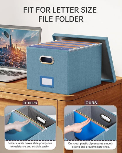 Oterri 2 Pack File Storage Organizer, Filing Box, Portable File Box - Image 4