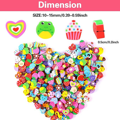 JUNEBRUSHS 150 Pieces Mini Erasers - Image 2