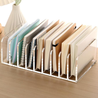 SANRUI Clear Desk Mail Organizer, 9 Compartments Acrylic Office Document Sorter - Image 8