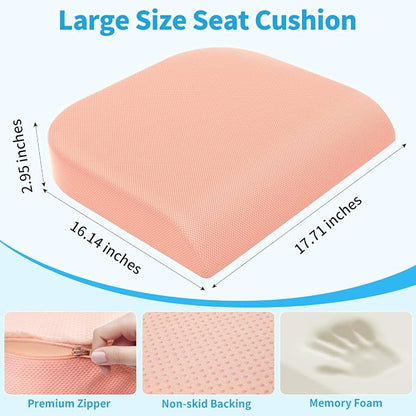 TranquilRelax Large Seat Cushion, Memory Foam Cushion - Image 3