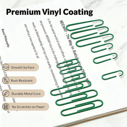 NEEWAY 450pcs Paper Clips Assorted Sizes, Small and Large Paper Clips, Coated - Image 5