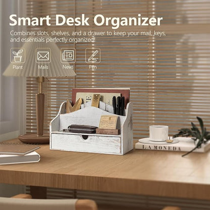 Pine Wooden Mail Organizer for Desk - Image 3