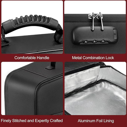 Fireproof Document Box with 5200℉ Heat Insulated, Document Organizer with Lock - Image 6