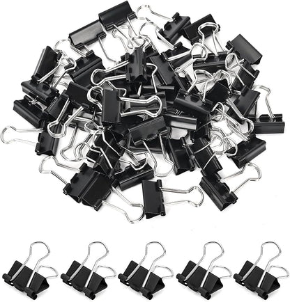 Binder Clips, 50 Pack, 0.75 in Small Paper Clips by Unknown
