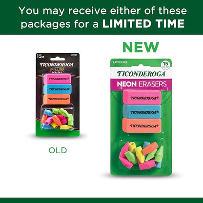 Ticonderoga Dixon Office & School Eraser Combination Set, 15 Eraser Multi-Pack - Image 6