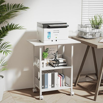 BOHDK Printer Stand, 3-Tier Industrial Large Printer Table - Image 2