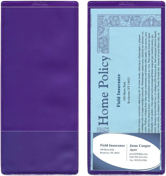 StoreSMART® - Metallic Purple Plastic Policy/Lotto Ticket Holders - 300-Pack - by StoreSMART