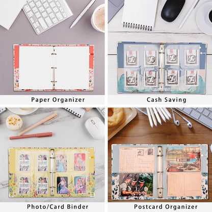 Mini Binder Organizer for 5.5" x 8.5" Paper ，1 Inch 3 Ring Binder - Image 5