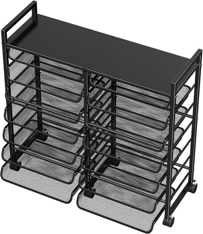 Simple Trending 15-Tier Rolling File Cart, Desk File Organizer - Image 8