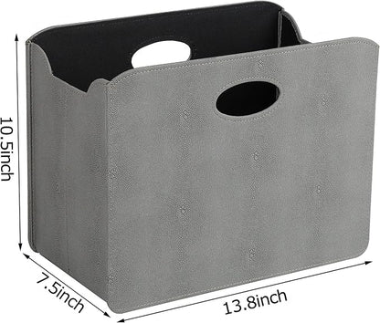 HofferRuffer Magazine Basket Holder, Foldable Magazine Rack, Document File - Image 2