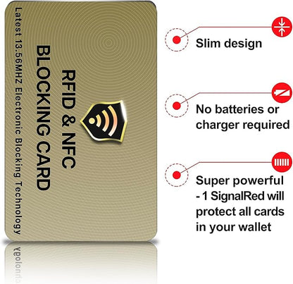 SaiTech IT RFID Blocking Cards, 2 Pack One Card Protects Entire Wallet Purse - Image 6