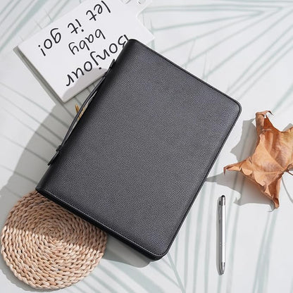Wonderpool Travel Zippered Portfolio 3 Ring Binder A4 Padfolio Document Case - Image 2