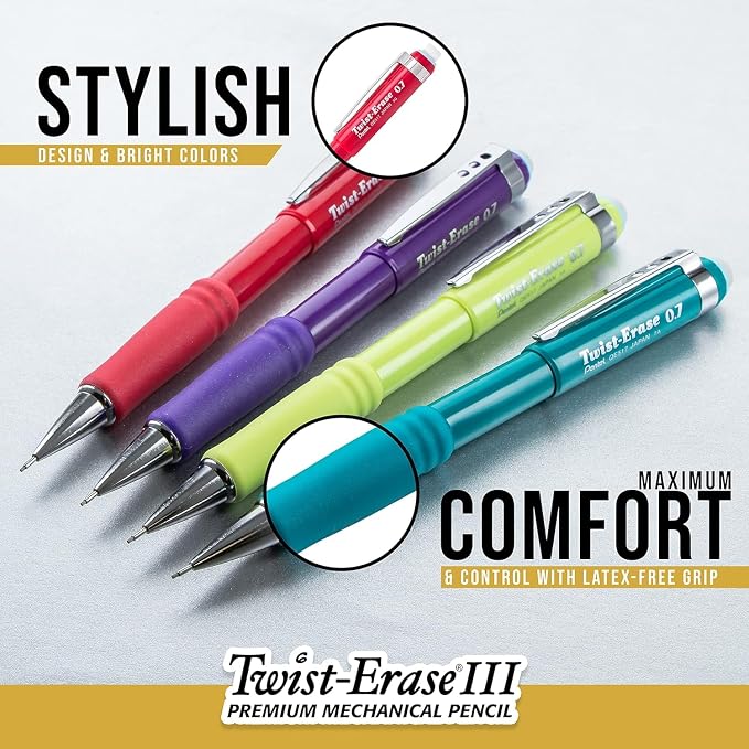 Pentel Twist Erase III Mechanical Pencil 0.7mm - Image 5