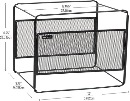Mind Reader Hanging File Folder Organizer, Desktop Organizer, Metal Mesh - Image 3