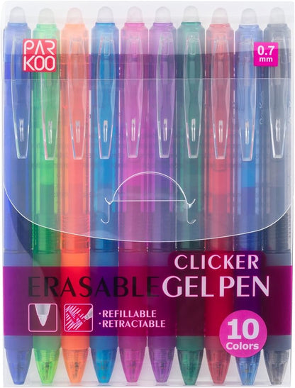 ParKoo Retractable Erasable Gel Pens Clicker, Fine Point 0.7mm - Image 9