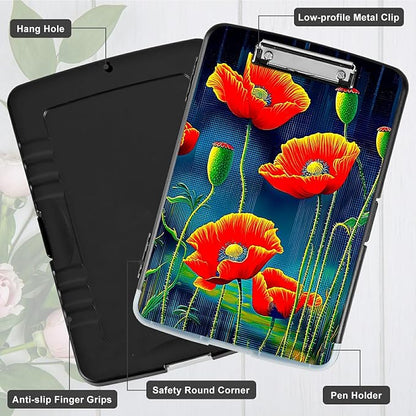 Artistic Red Flower A4 Clipboard - Image 5