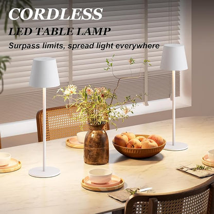Kakanuo White Cordless Table Lamp Rechargeable - Image 3