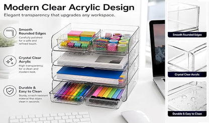 DCA 4 Tier Acrylic Desk Organizer - Image 5