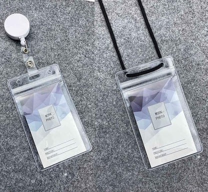 Vertical ID Badge Holders Sealable Waterproof Clear Plastic Holder, Fits - Image 5