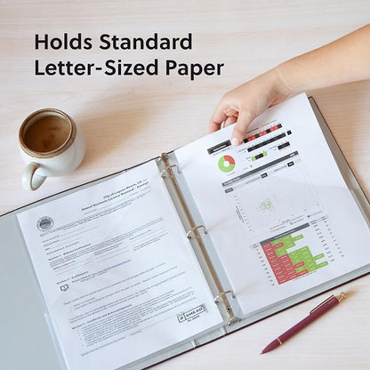 Smead Organized Up Poly Translucent Slash File Jacket, Three-Hole Punched - Image 5