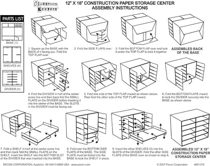 Classroom Keepers 12" x 18" Construction Paper Storage, 1 Unit - Image 4