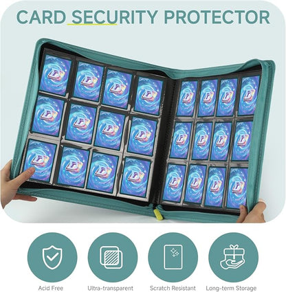 Trading Card Binder with Zip, 12 Pockets Card Binder, 720 Double Sided Pocket - Image 6