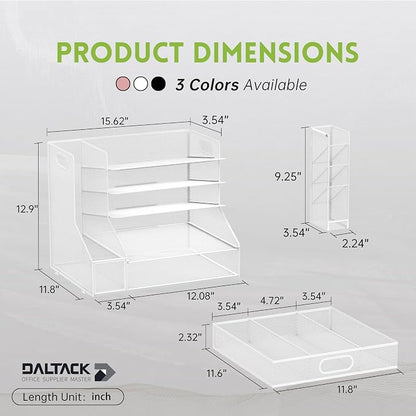 DALTACK Mesh Desk Organizer, 5-Tier Paper Letter Tray - Image 3