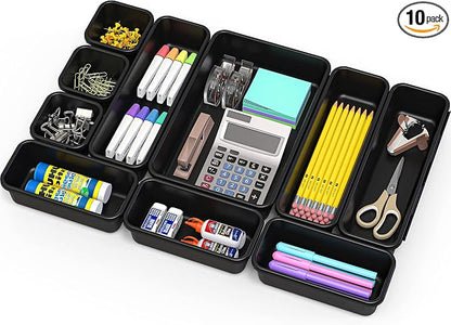 Simple Houseware Interlocking Desk Drawer Bins Organizer, 10 Packs by SimpleHouseware