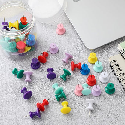 Outus 60 Pcs Giant Push Pins Jumbo Tacks 1/1.8inch Plastic Head - Image 6