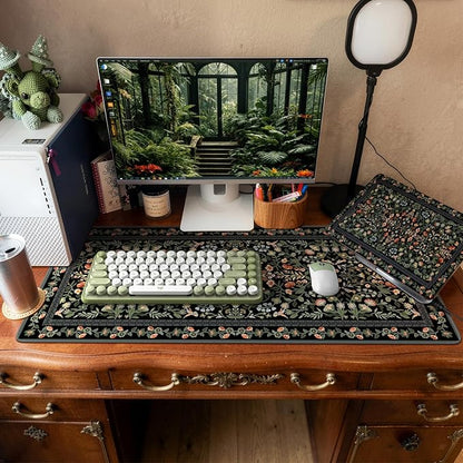 iCasso Desk Mat for Keyboard and Mouse, Large Mouse Pad, Desk Pad Mat, - Image 7