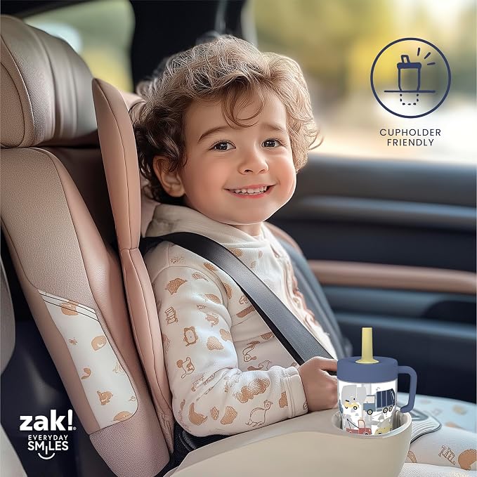Zak Designs Peppa Pig Capri Toddler Tumbler For Travel or At Home, 10oz 2-Pack Durable Plastic Sippy Cups With Handle and Leak-Proof Design are Perfect For Kids (Peppa and George) - Image 8